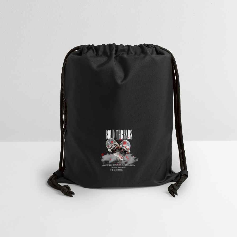 Gymsac made from recycled material - black