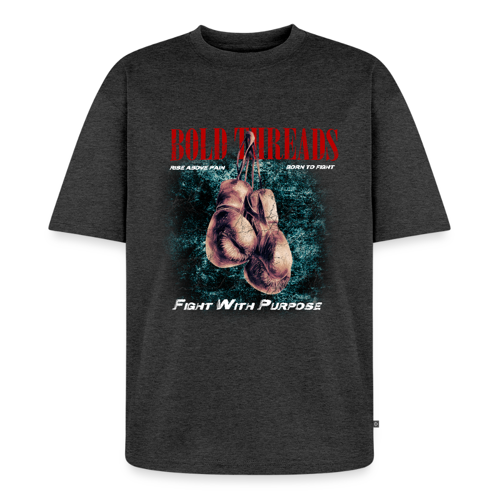 Unisex Premium Oversized Organic T-Shirt - heather anthracite