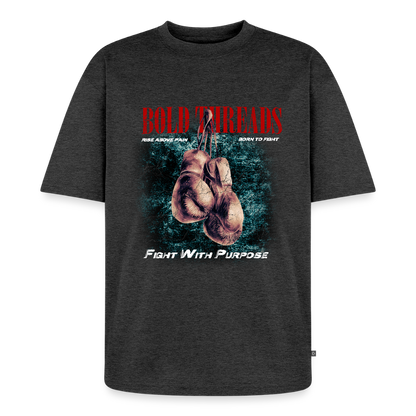 Unisex Premium Oversized Organic T-Shirt - heather anthracite