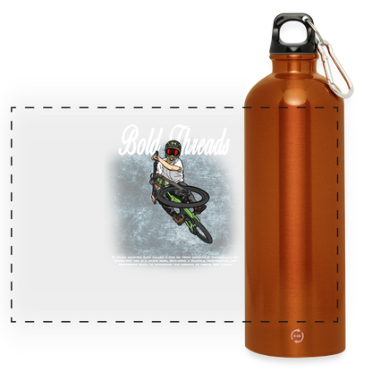 METALLIC Water bottle with carabiner 750 ml - burnt orange
