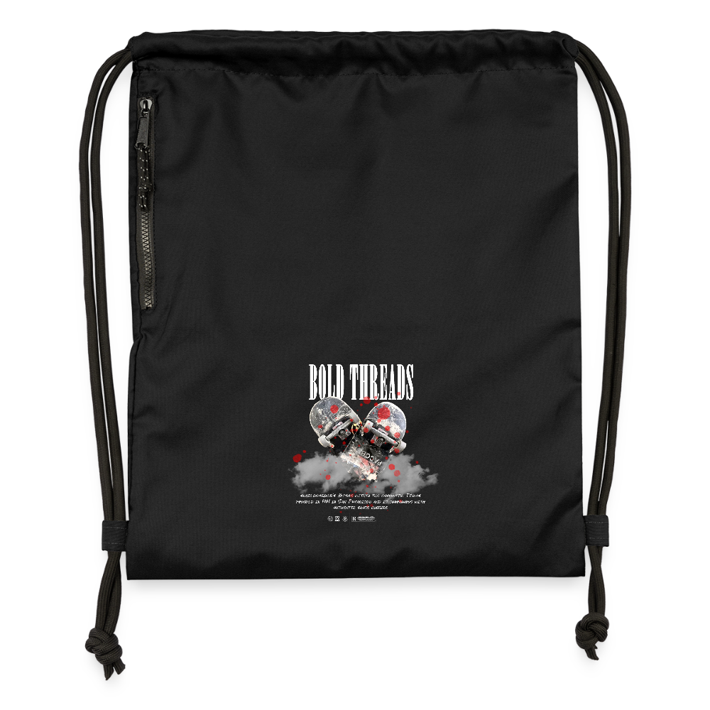 Gymsac made from recycled material - black