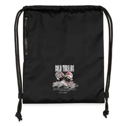 Gymsac made from recycled material - black