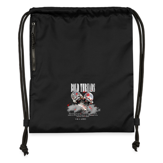 Gymsac made from recycled material - black