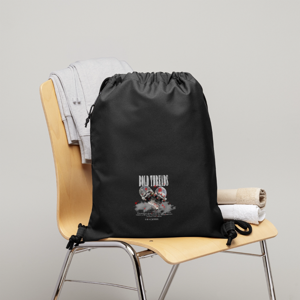 Gymsac made from recycled material - black