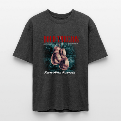 Unisex Premium Oversized Organic T-Shirt - heather anthracite