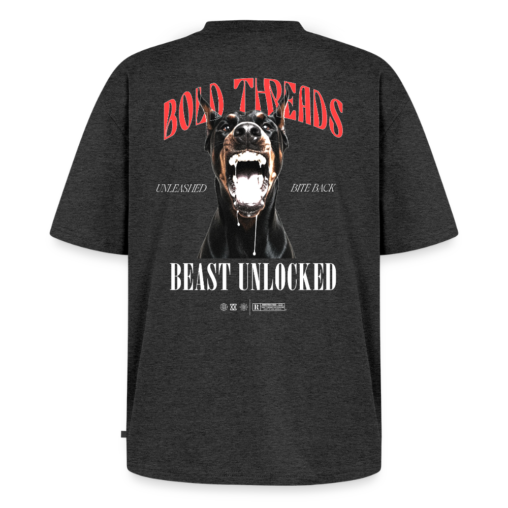 Unisex Premium Oversized Organic T-Shirt - heather anthracite