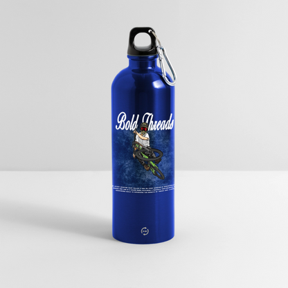 METALLIC Water bottle with carabiner 750 ml - royal blue