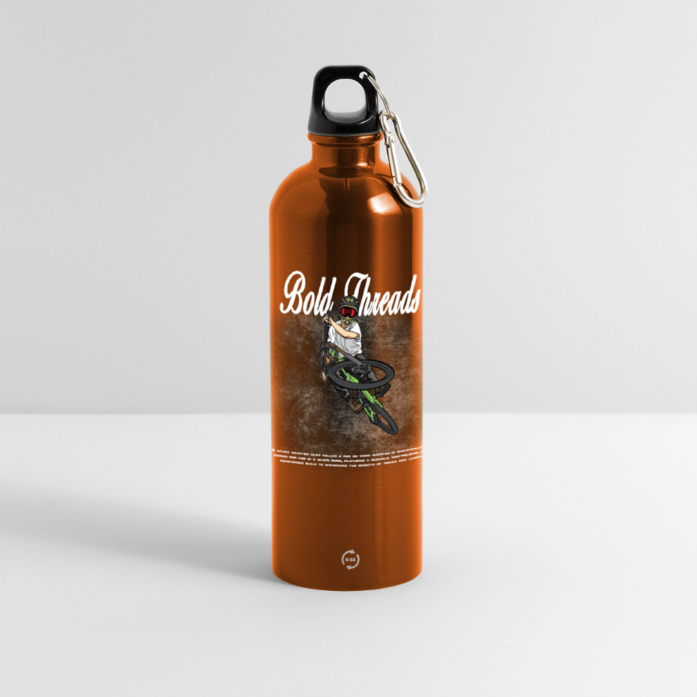 METALLIC Water bottle with carabiner 750 ml - burnt orange